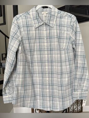 NWT Talbots Classic Pattern Plaid Long Sleeve Shirt